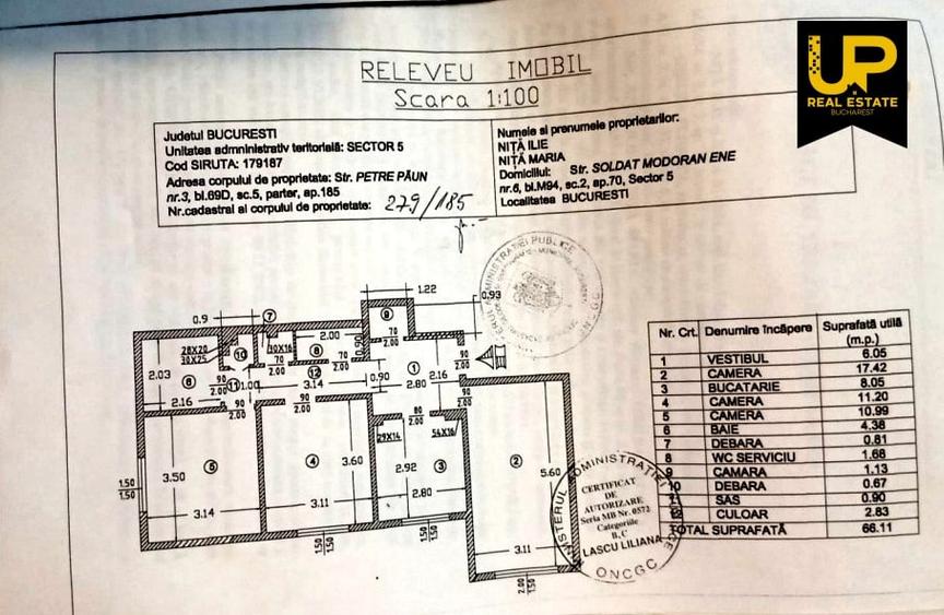 Apartament cu 3 camere decomandat, mobilat în Sălaj