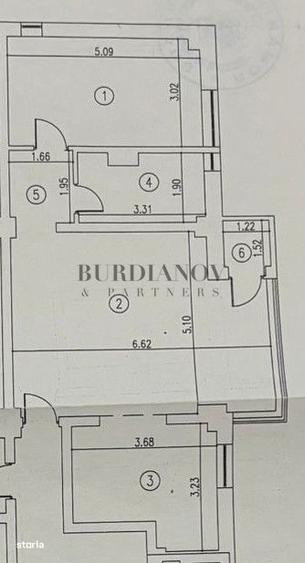 Apartament cu 2 camere semidecomandat în Șerban Vodă