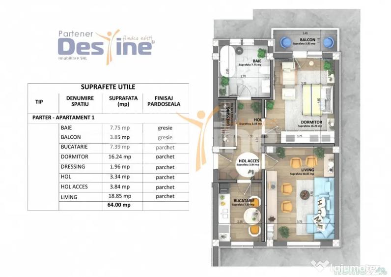 Apartamente noi Visan, predare mai 2026, pret 1.350 + TV - 4