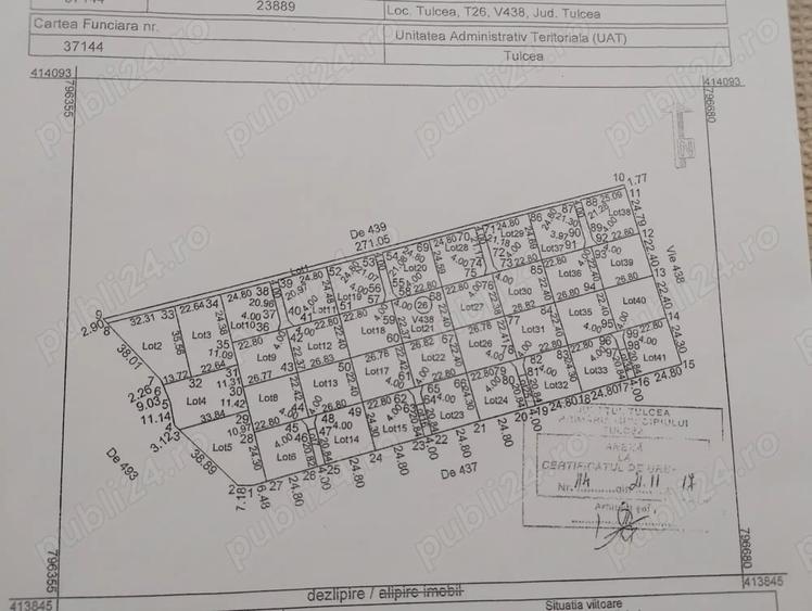 Teren de 1000 mp, în Exterior Vest