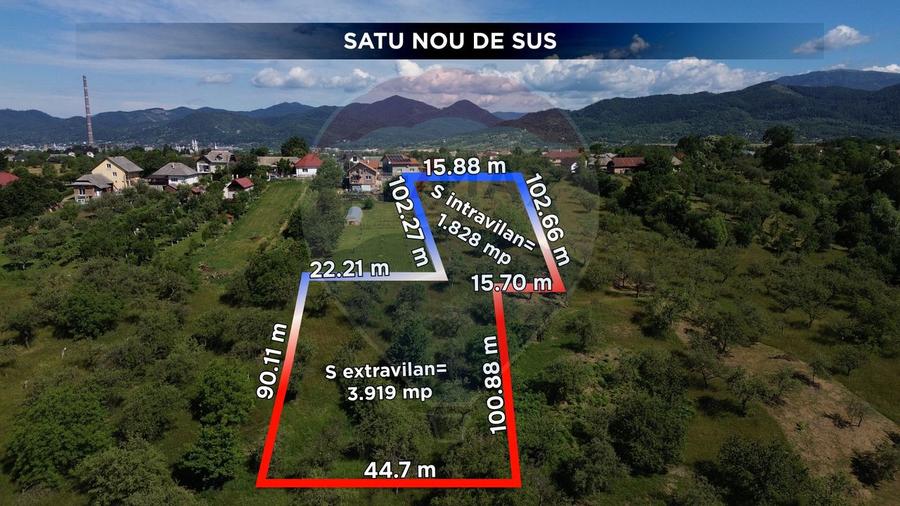 Teren Construcții intravilan de 5747 mp, în Satu Nou de Sus