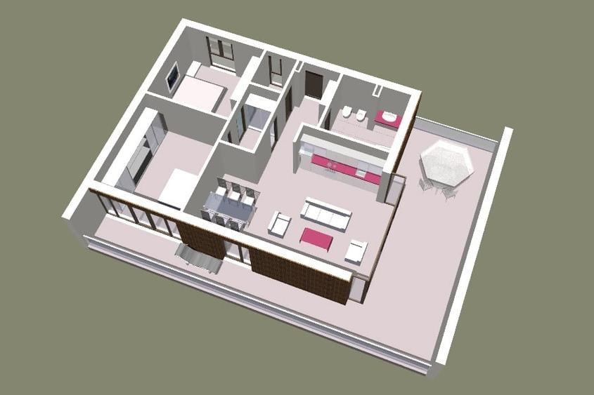 Apartament cu 2 camere decomandat în Fratelia
