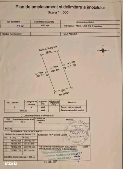 Teren de 400 mp, în Agigea