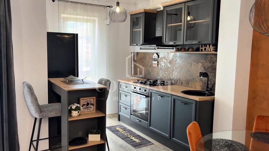 Apartament cu 2 camere semidecomandat, mobilat în Florești