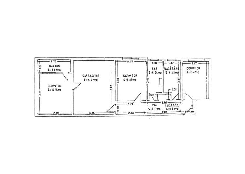 Apartament cu 4 camere semidecomandat în Central
