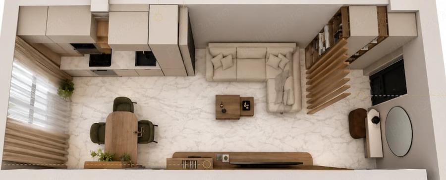 Apartament cu 2 camere semidecomandat în Central