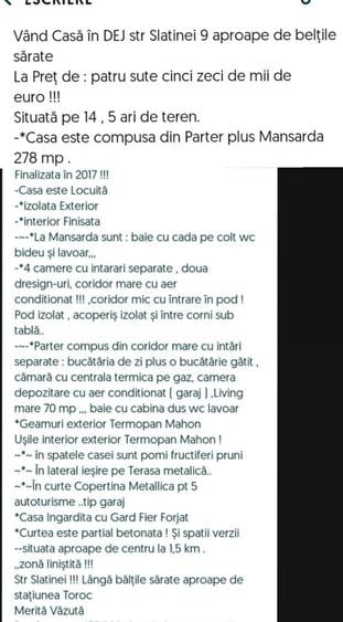 Casă cu 4 camere în Central