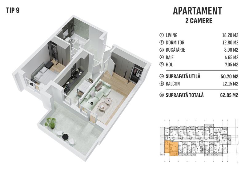 Bloc nou finalizat | 2 camere cu terasa | Metrou-Berceni - 4