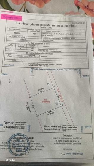Teren de 500 mp, în Central