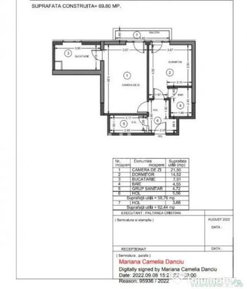Apartament cu 2 camere decomandat în Băneasa