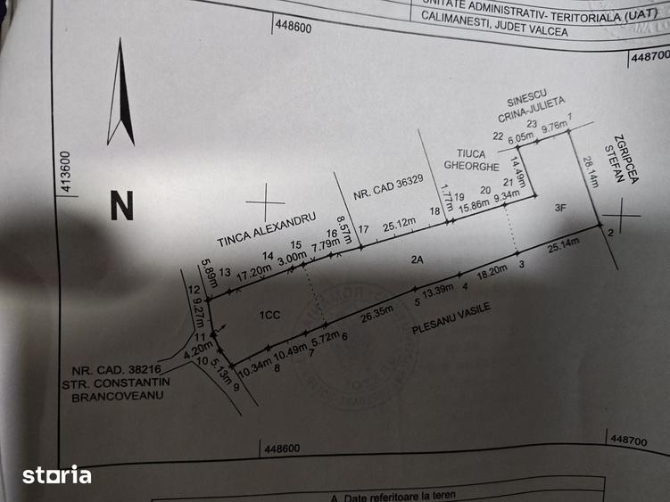 Teren de 1954 mp, în Central