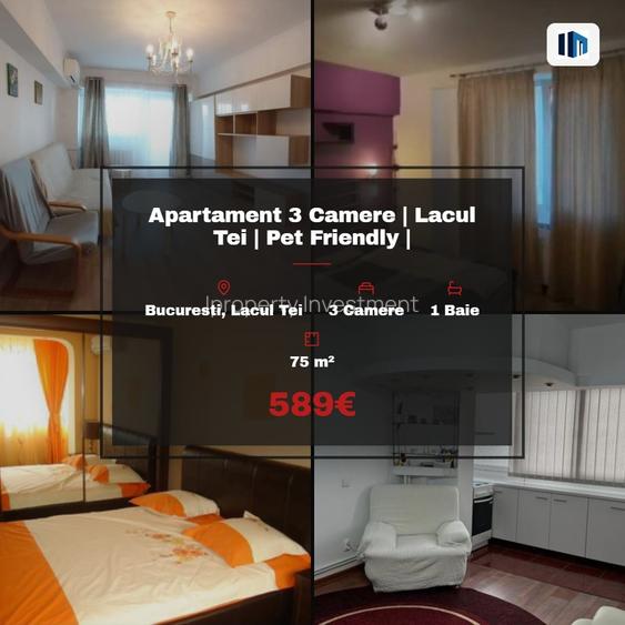 Apartament 3 Camere | Lacul Tei | Pet Friendly |