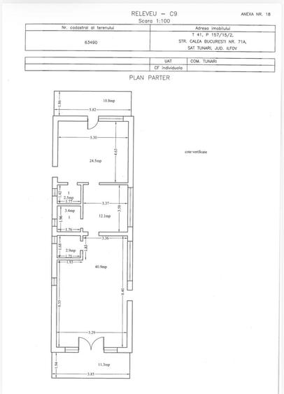 Casă cu 3 camere cu Teren 332 Mp în Tunari