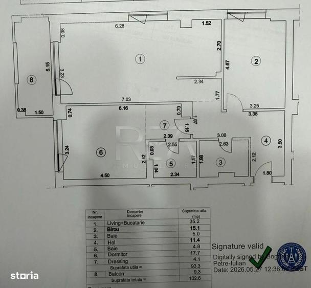 Apartament cu 3 camere decomandat în Nord