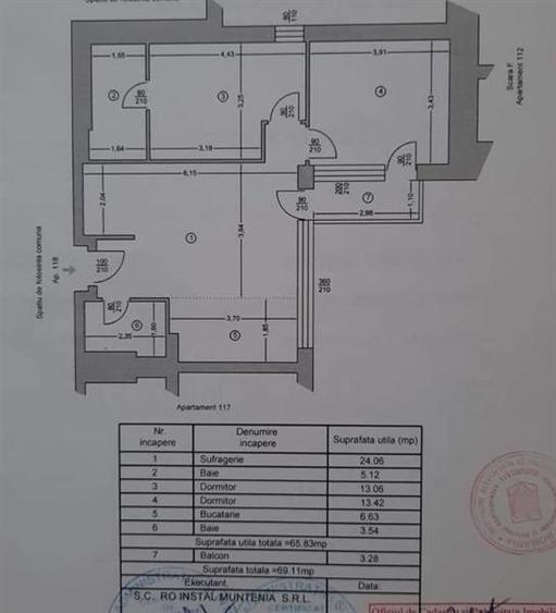 Apartament cu 3 camere decomandat, mobilat în Titan