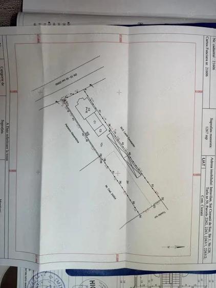 Casă cu 2 camere cu Teren 1267 Mp în Ciorani