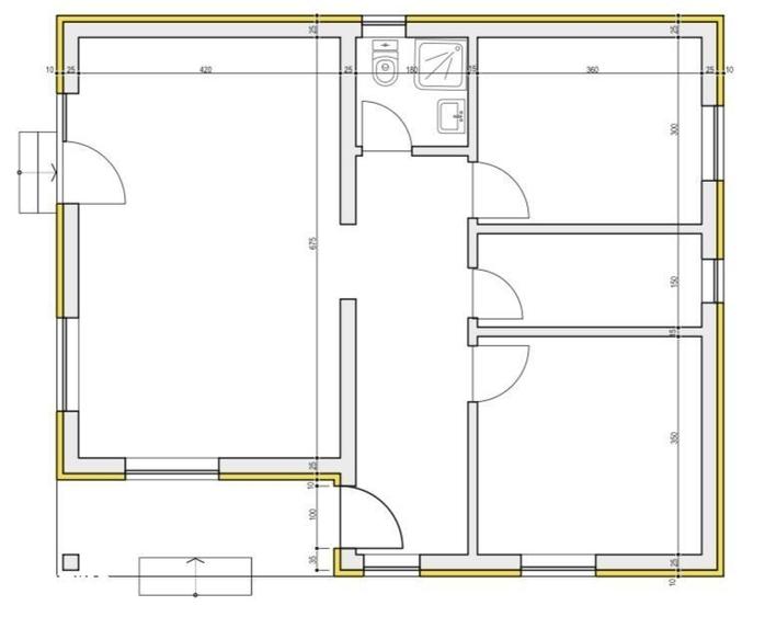 Casă cu 3 camere cu Teren 333 Mp în Tărlungeni