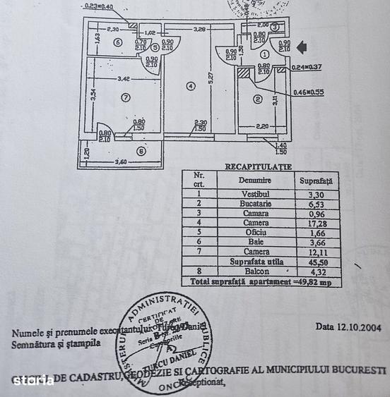 Apartament cu 2 camere semidecomandat în Ozana