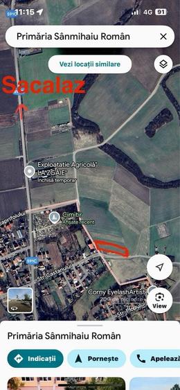 Teren de 2200 mp, în Sânmihaiu Român