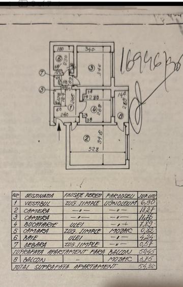 Apartament cu 2 camere decomandat în Aviației