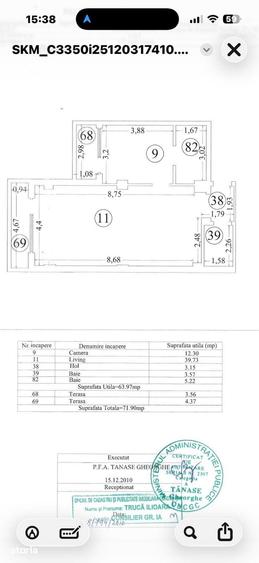 Apartament cu 2 camere în Central