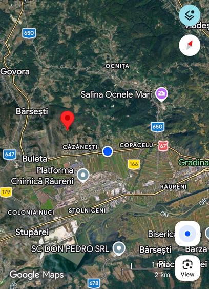 Teren Construcții intravilan de 2590 mp, în Căzănești (Râmnicu Vâlcea)