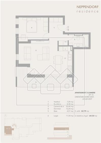 Apartament 2 camere, intabulat, terasa mare, bloc nou, zona buna - 4