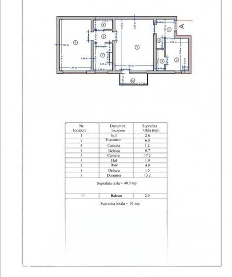 Apartament cu 2 camere în Alexandru cel Bun
