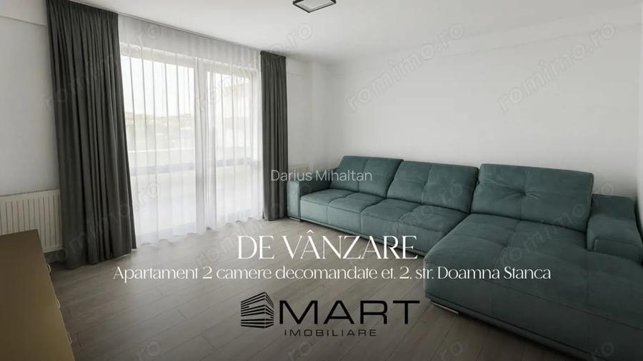 Apartament bloc nou,2 camere, etaj 6 cu lift, loc de parcare zona Doamna Stanca