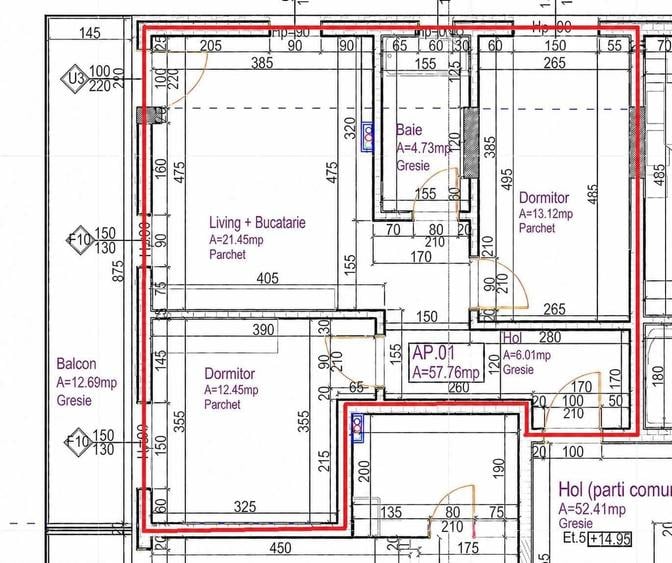 Apartament cu 2 camere decomandat în Central