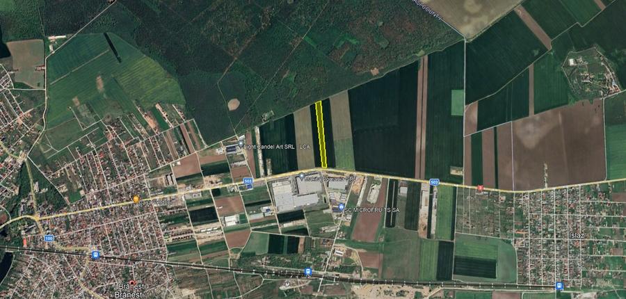 Teren Construcții intravilan de 21500 mp, în Brănești