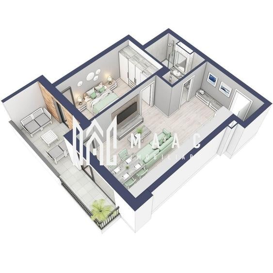 Apartament cu 2 camere în Turnișor