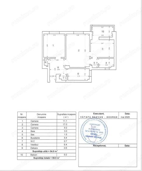 Apartament cu 3 camere semidecomandat în Romană