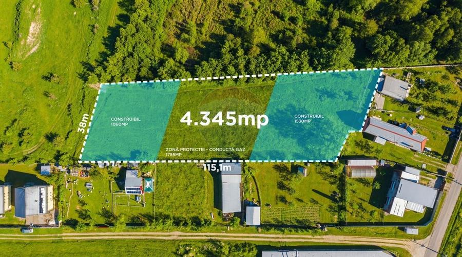 Teren Construcții intravilan de 4345 mp, în Bartolomeu