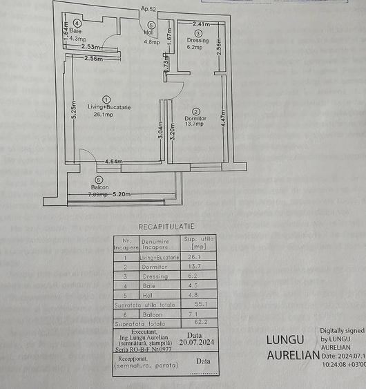 Apartament cu 2 camere semidecomandat în Central