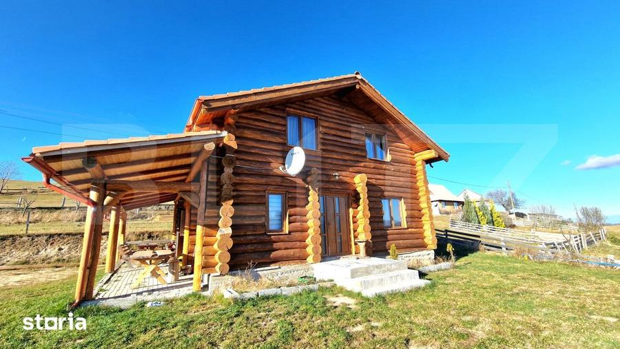 Cabana din lemn rotund, 140 mp utili, 1000mp teren zona turistica - 12