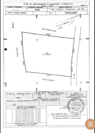 Teren Construcții intravilan de 2500 mp, în Cernica