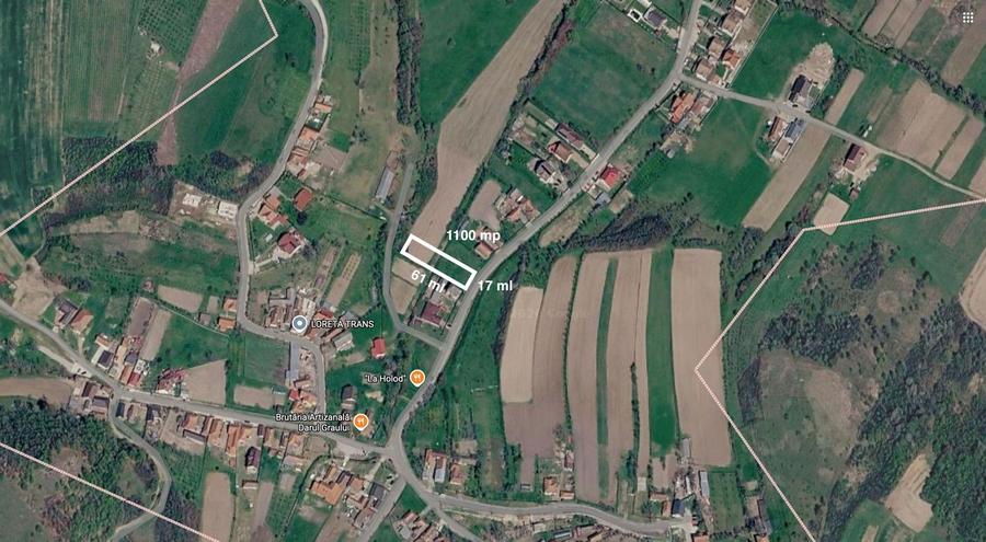 Teren Construcții intravilan de 1100 mp, în Hidișelu de Jos
