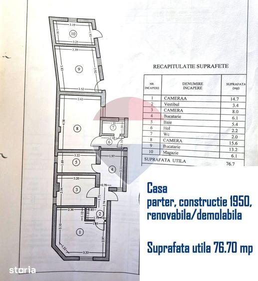 Casă cu 3 camere cu Teren 247 Mp în 13 Septembrie