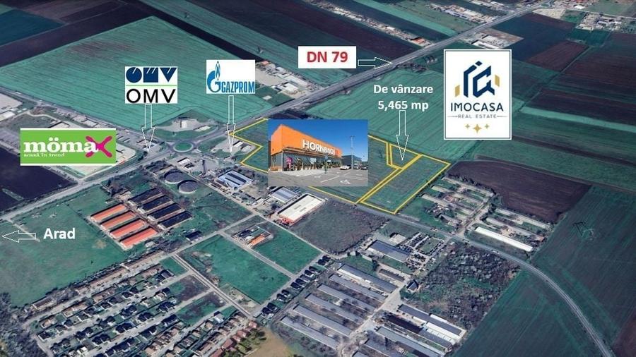 Teren Construcții intravilan de 5465 mp, în Exterior Nord