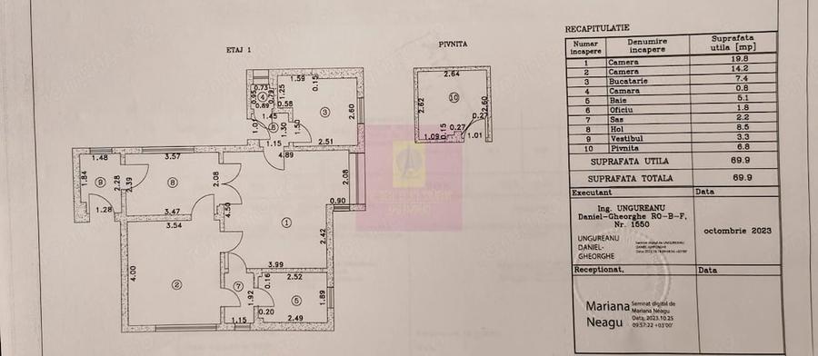 Apartament cu 2 camere decomandat în Foișorul de Foc