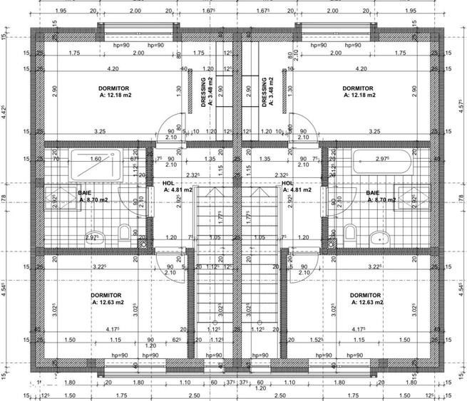 Duplex cu 3 camere | interior la rosu | 86.7 mp utili | Mosnita Veche - 12