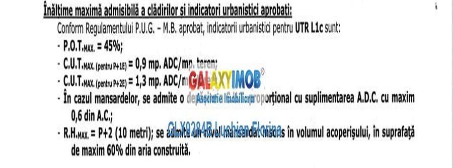 Teren Construcții intravilan de 520 mp, în Theodor Pallady