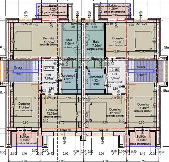 Duplex cu 4 camere cu Canalizare în Hărman