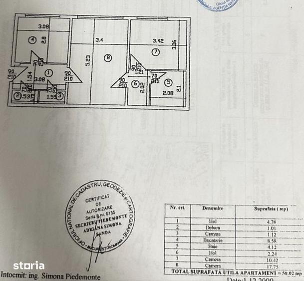 Apartament cu 2 camere în Rahova