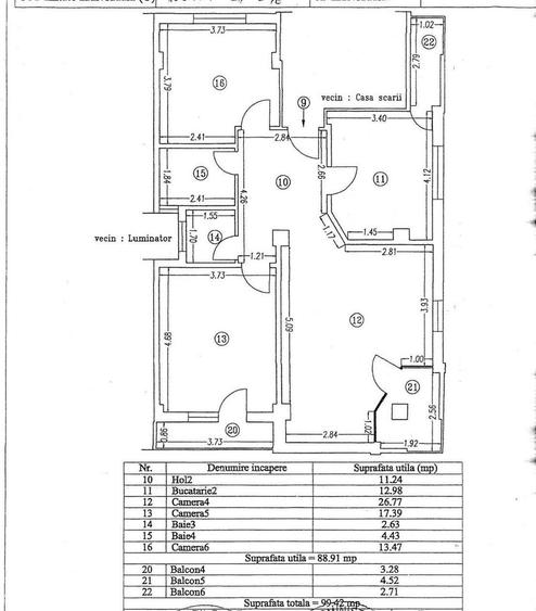 Apartament 3 camere cu 3 balcoane loc de parcare bloc nou Compozitoril - 11