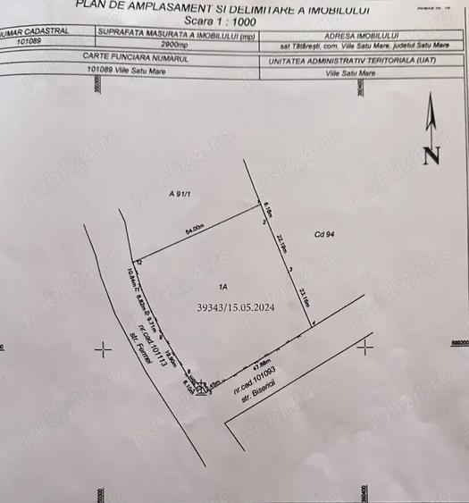 Teren de 28 mp, în Tătărești