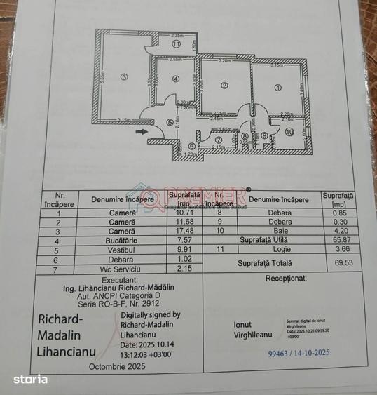 Aparatorii Patriei - Panselelor vanzare apartament 3 camere - 7