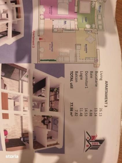 Apartament cu 3 camere în George Enescu