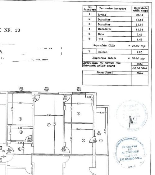 Apartament cu 3 camere semidecomandat, mobilat în Central